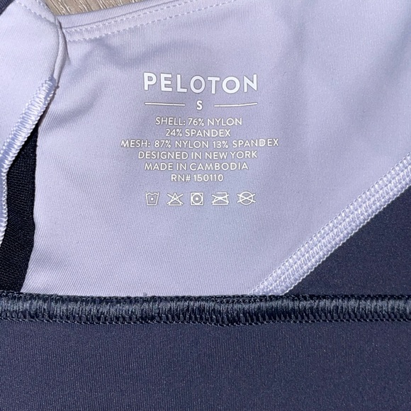 Peloton Together We Go Far Grey colour Block Sports Bra Size Small - Picture 8 of 8